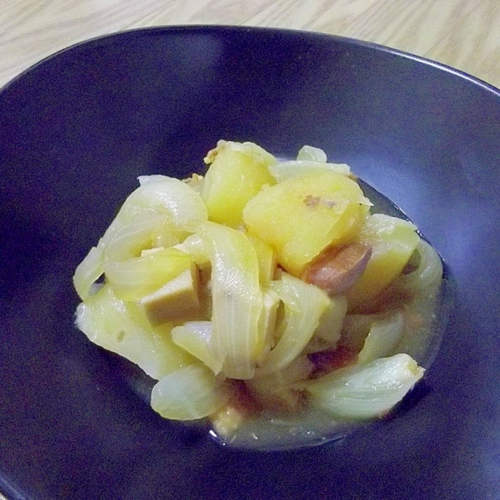 電子レンジ圧力鍋de焼き鳥缶の肉じゃが